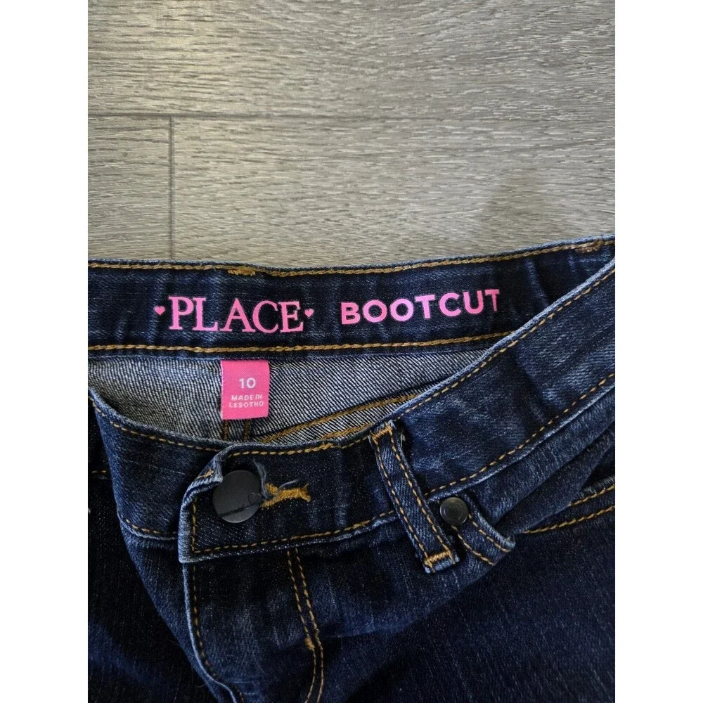 The Children's Place Bootcut Jeans Girls Size 10 Blue Denim Stretch